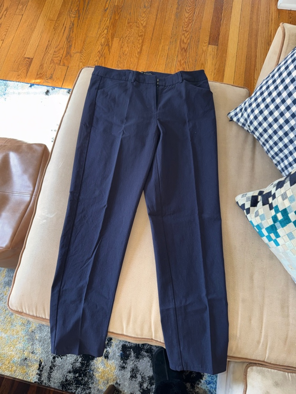 Zac & Rachel Navy Straight-Leg Dress Pants